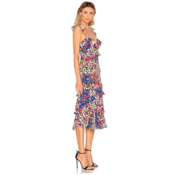 Majorelle Nolita Midi Dress in Patchwork Multi - Picture 2 of 7
